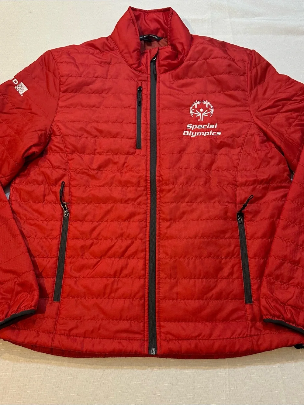 Port Authority Special Olympics Quilted Jacket Red Medium